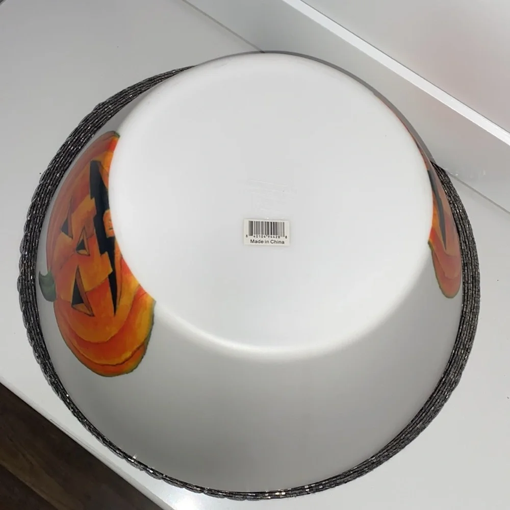 Rae Dunn Pumpkin Halloween Large Melamine Candy Popcorn‎ Bowl
